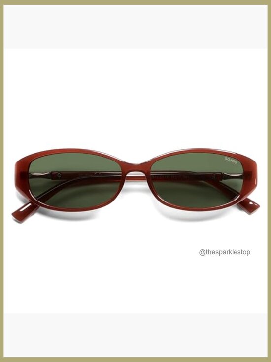Polarized Retro Oval Sunglasses Lightweight Plastic Frame UV400 Protection